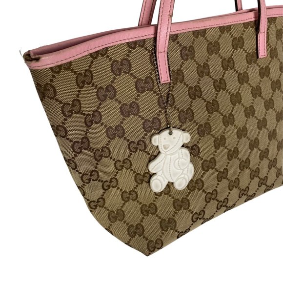 GUCCI Girls Zoo Bird GG Canvas Mini Tote Handbag - Picture 12 of 16